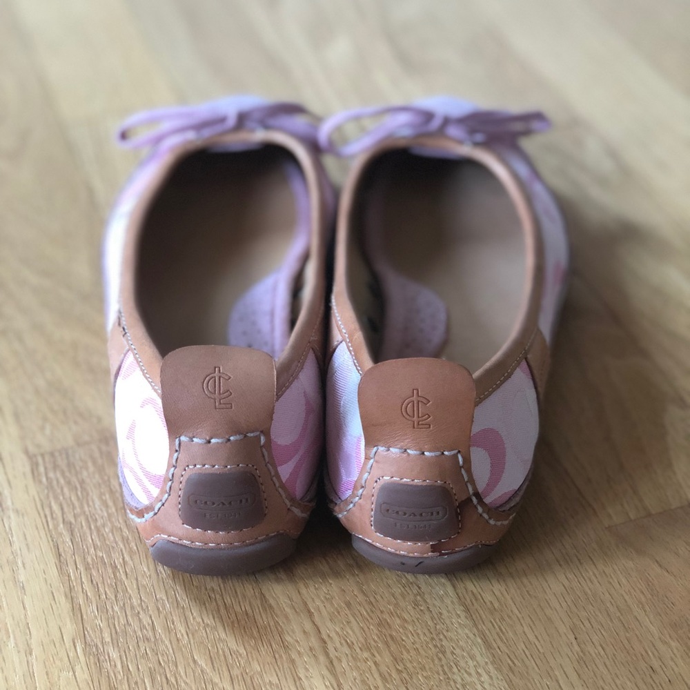 Coach Pink Leather Ballet Flats, Size 6.5